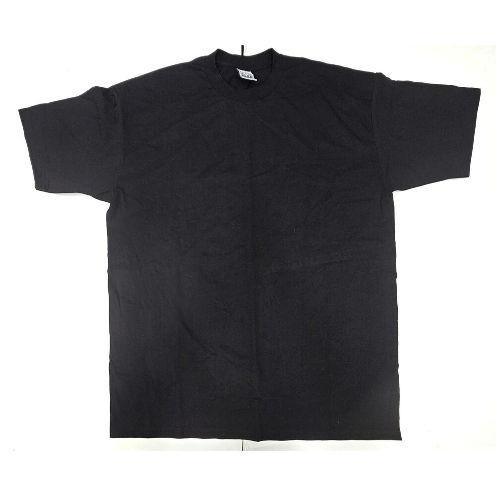 Pro Club Men's Heavyweight Cotton Short Sleeve Crew Neck T-Shirt Black 3XL Tall